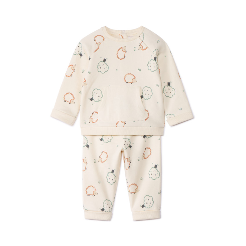 Ensemble jogging imprimé arbres/hérissons pour bébé garçon 