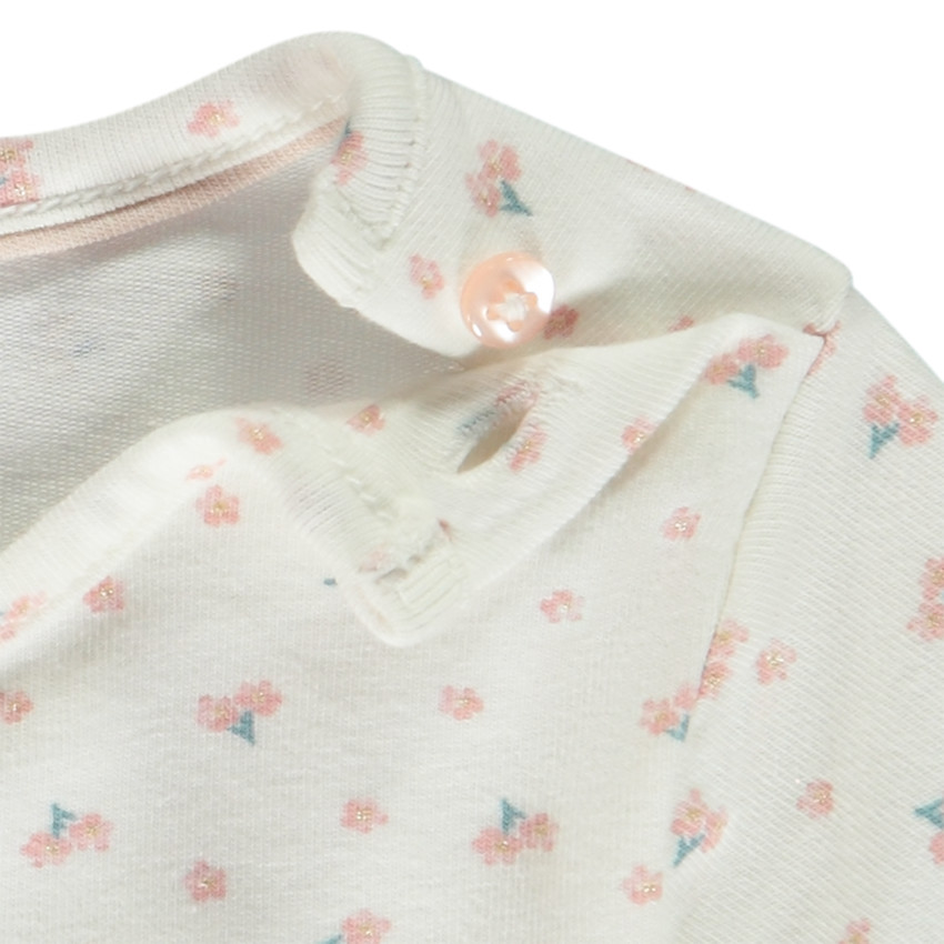 Conjunto 2 piezas con pelele bordado para bebé niña 