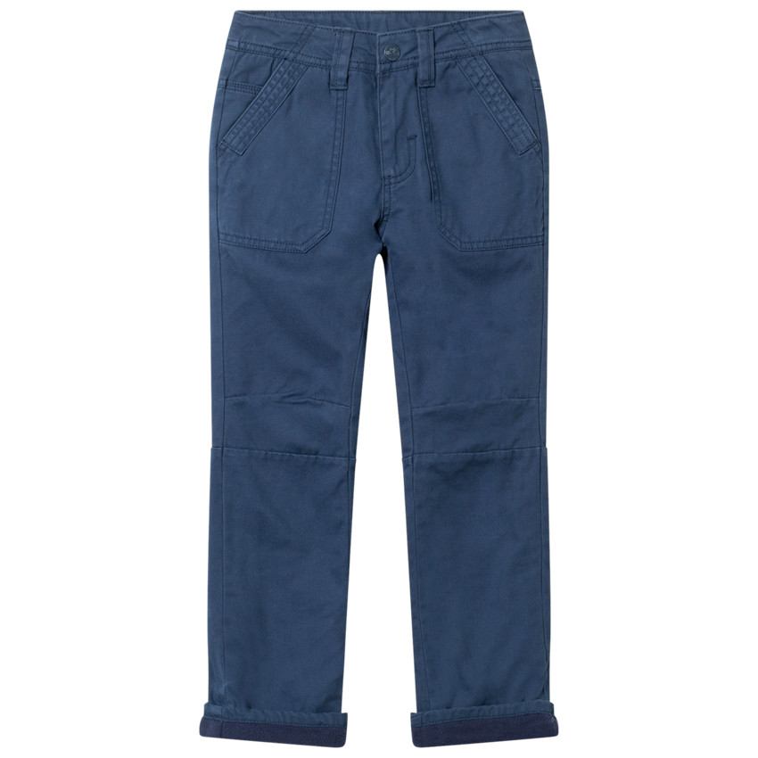 Pantalón recto de twill forrado polar Main Pantalón recto de twill forrado polar