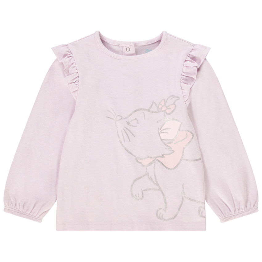 T-shirt manches longues bouffantes print Marie Les Aristochats pour bébé fille Main T-shirt manches longues bouffantes print Marie Les Aristochats pour bébé fille