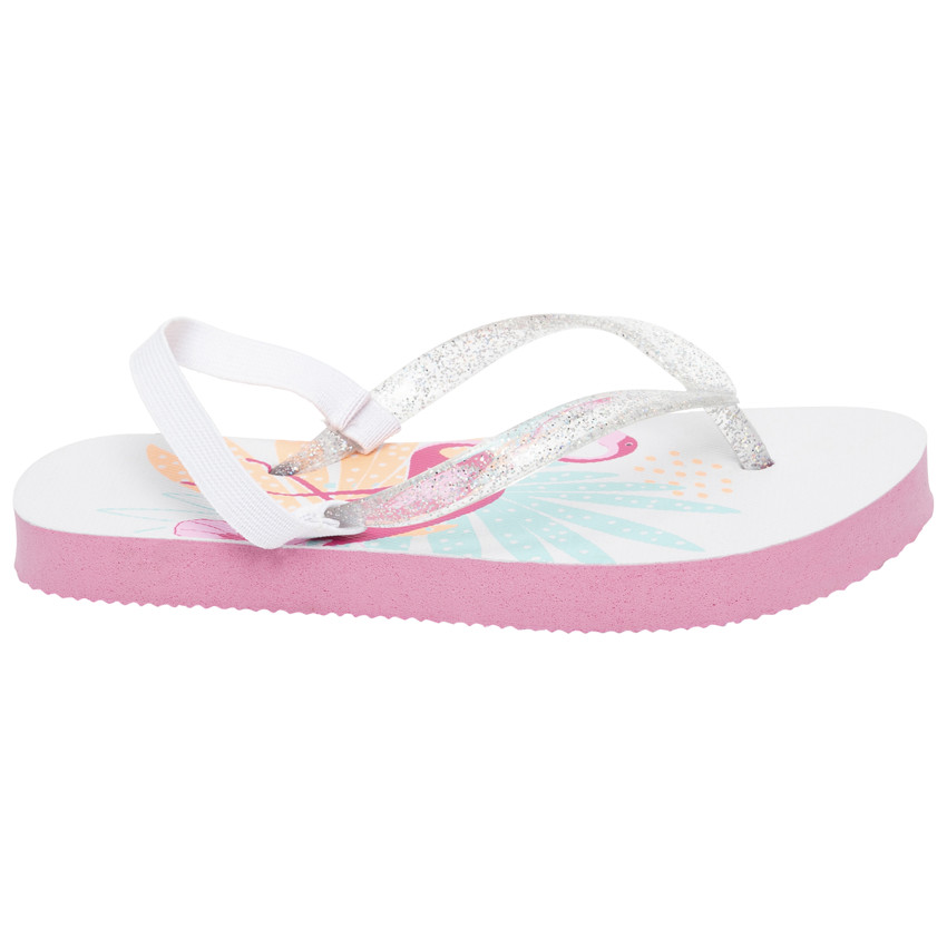 Tongs con tira brillante estampado de flamenco rosa para niña con tira según la edad  Additional Tongs con tira brillante estampado de flamenco rosa para niña con tira según la edad