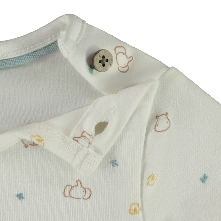 Conjunto de 2 piezas con pelele bordado para bebé niño 