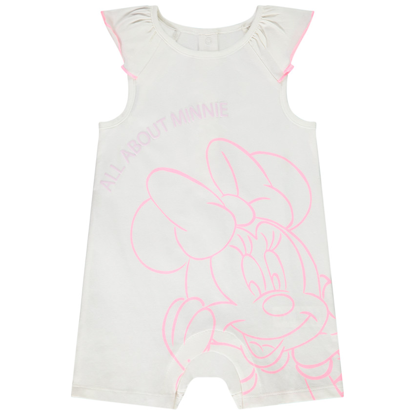 Pelele corto de punto de jersey con estampado de Minnie Disney para bebé niña 