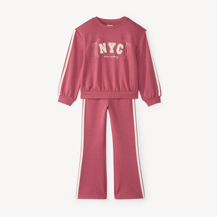 Conjunto de chándal para niña con estampado fantasía brillante. 