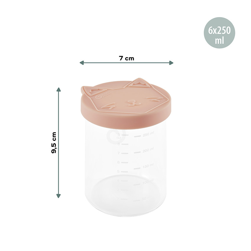 Lote de 6 botes de conservación Isy Bowls 250 ml 