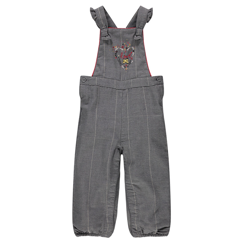 Peto largo con grandes cuadros y forro de punto  Additional Peto largo con grandes cuadros y forro de punto