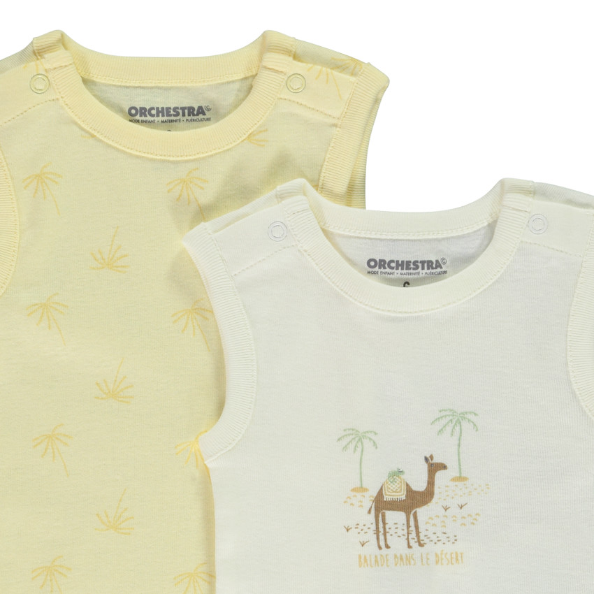 Lote de 5 bodies sin mangas con motivos de dromedarios para bebé niño 