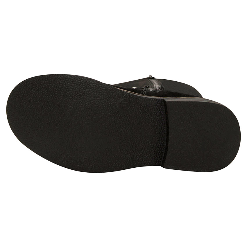 Botas altas de ante sintético con tira con tachuelas 