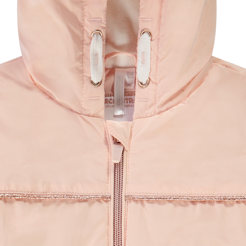 Chubasquero con capucha efecto satinado para bebé niña 