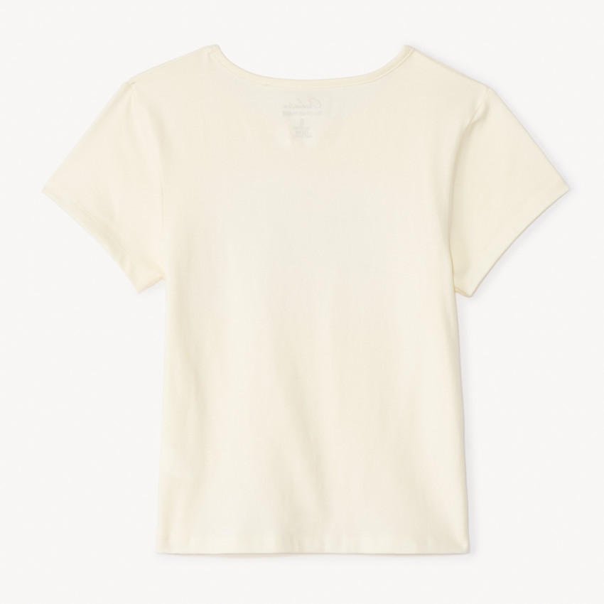 Camiseta de manga corta con strass y flores 3D para niña 