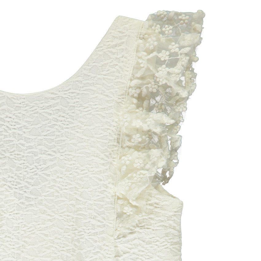 Pelele de ceremonia en jacquard texturizado para niña 