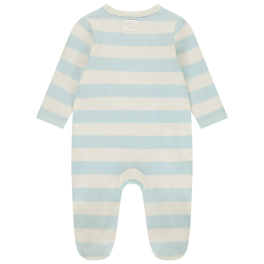 Pelele rayado con parche de elefante para bebé niño 