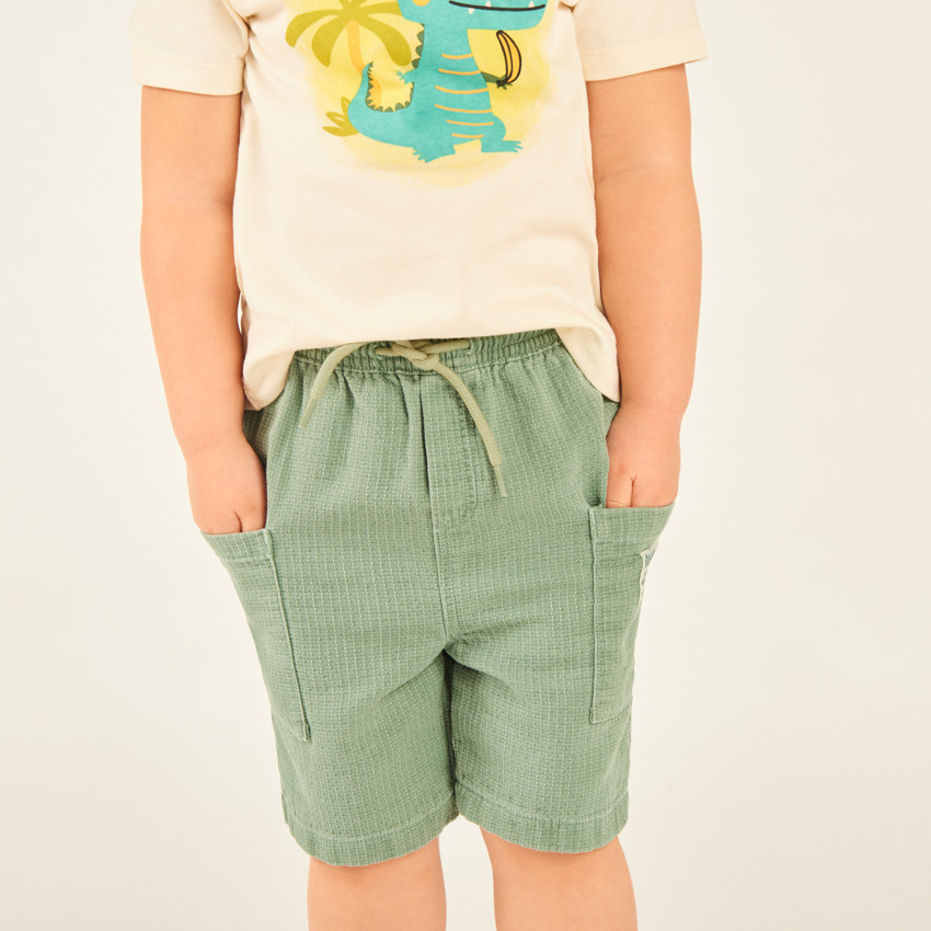 Bermudas de tela texturizada para bebé niño 