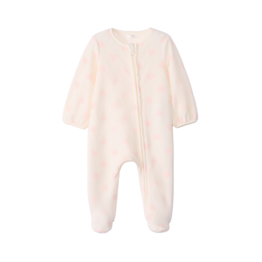 Pelele de terciopelo con estampado de corazones para bebé niña  Additional Pelele de terciopelo con estampado de corazones para bebé niña