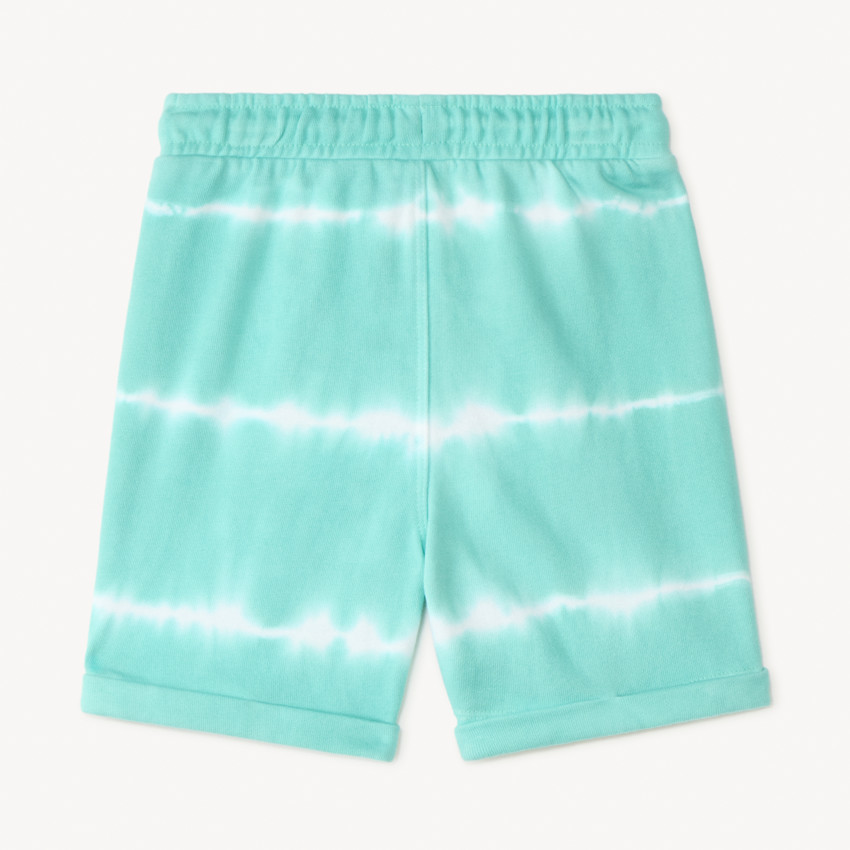 Pantalón cortito de punto con efecto tie dye para bebé niño. 