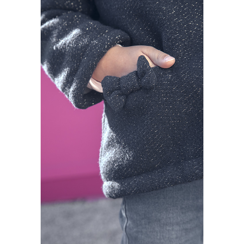 Abrigo de paño de lana y forro sherpa 