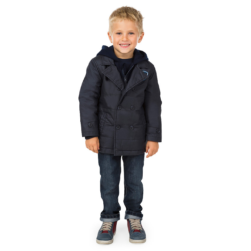 Caban de Twill efecto encerado con capucha de felpa 