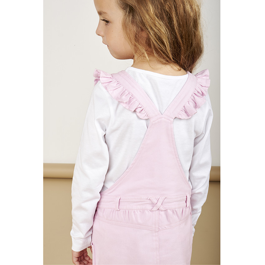 Robe salopette en twill patch Minnie Disney avec sequins pour fille 