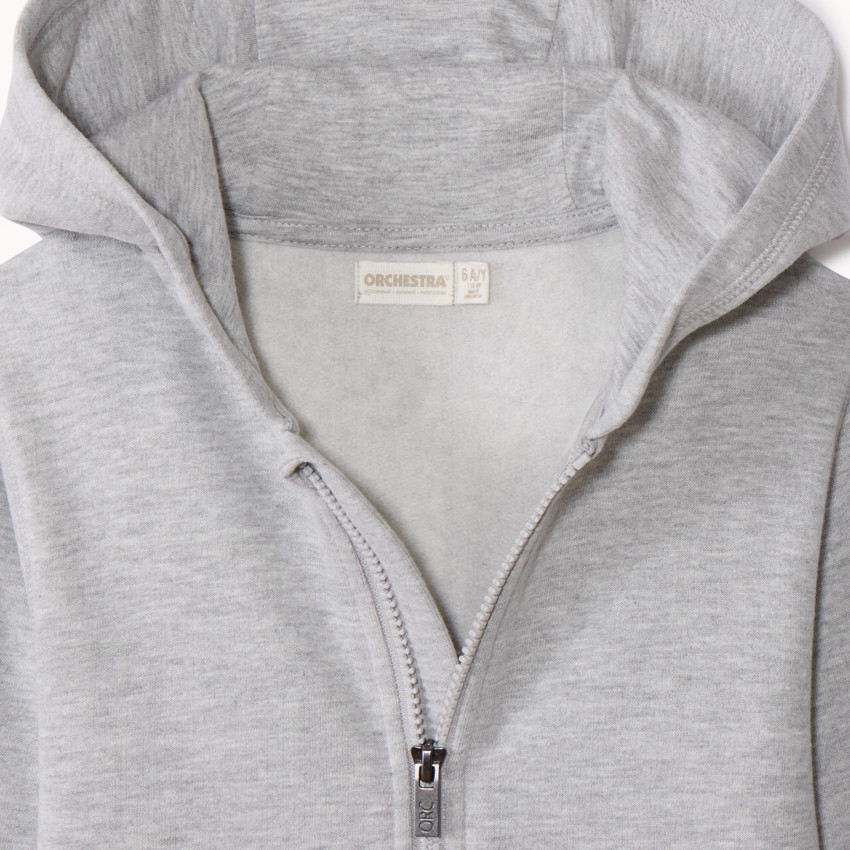 Sudadera con capucha de felpa lisa para niño 