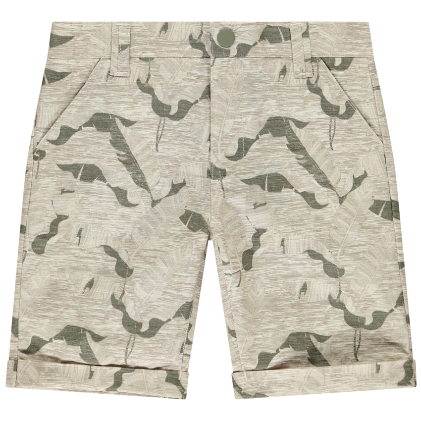 Bermuda estampada hojas de bananero para niño 