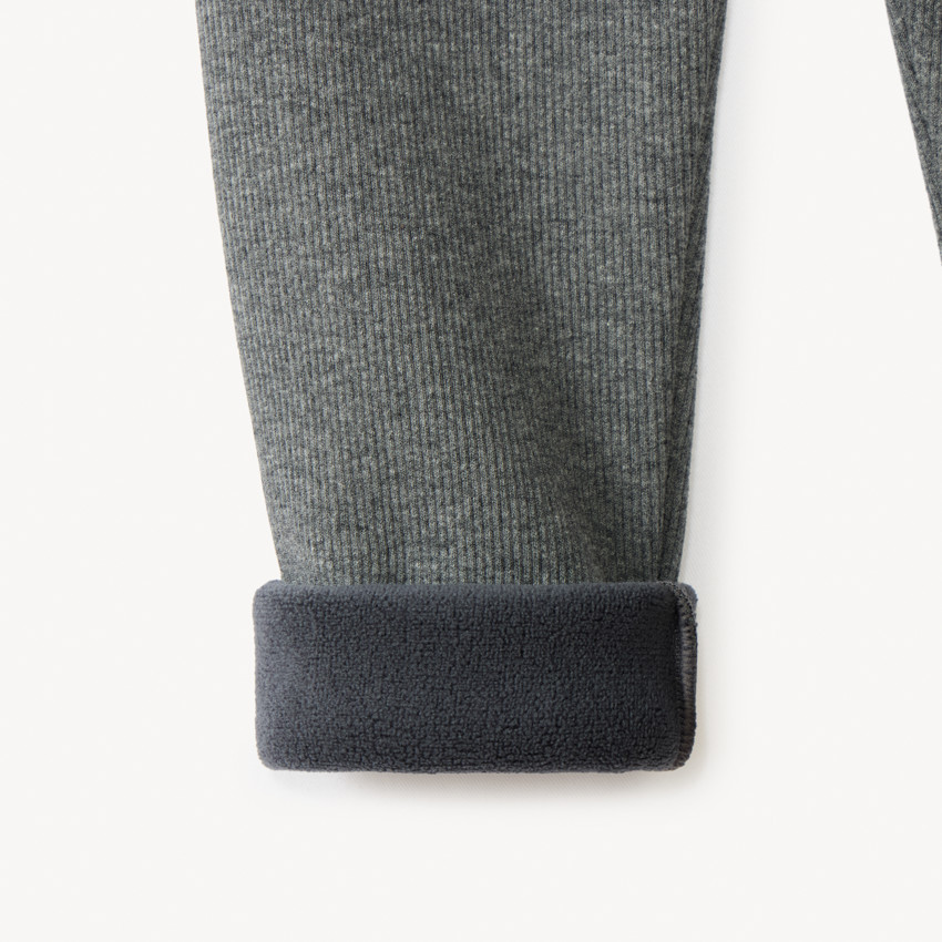 Pantalón de bebé niña de canalé con interior de poliéster 