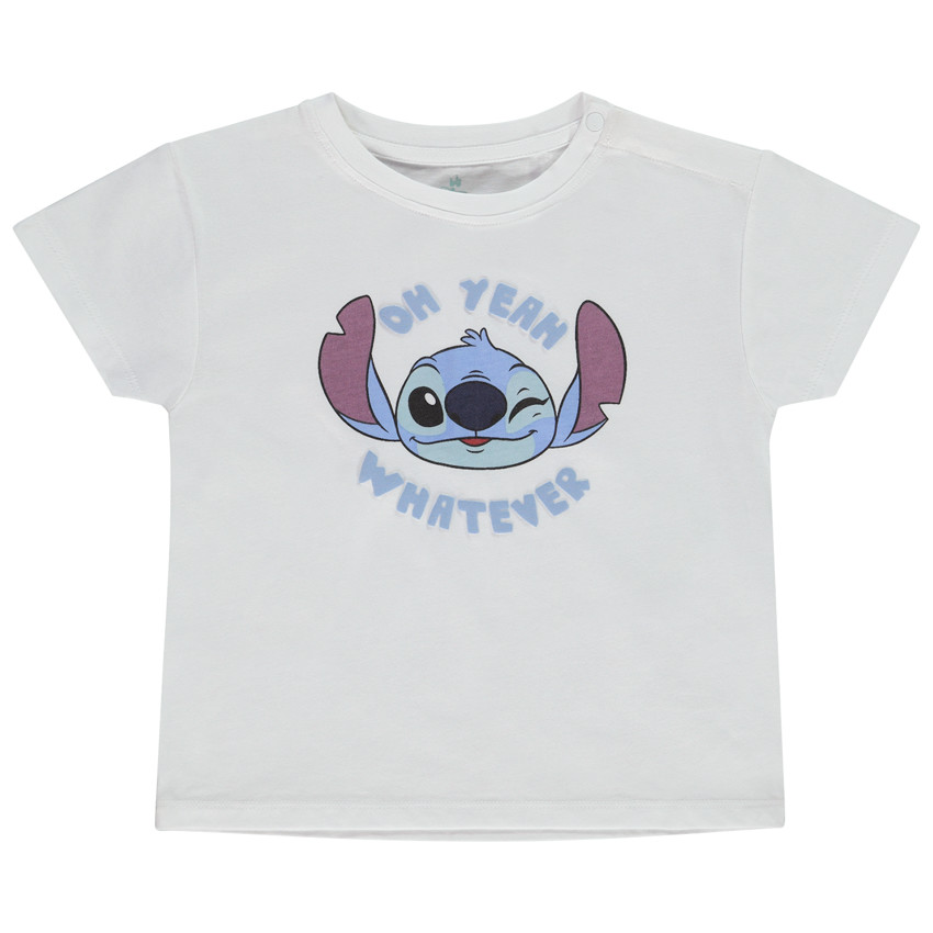 Camiseta manga corta oversize estampado Stitch Disney para bebé niño 