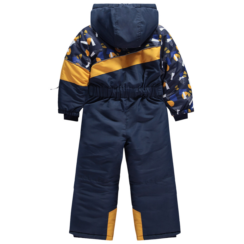 Mono de esquí con estampado y bolsillos con cremallera 