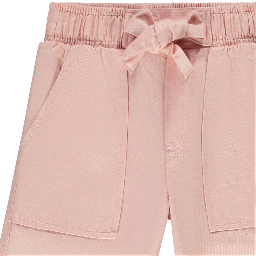 Pantalon fluide esprit cargo avec nœud pour fille 