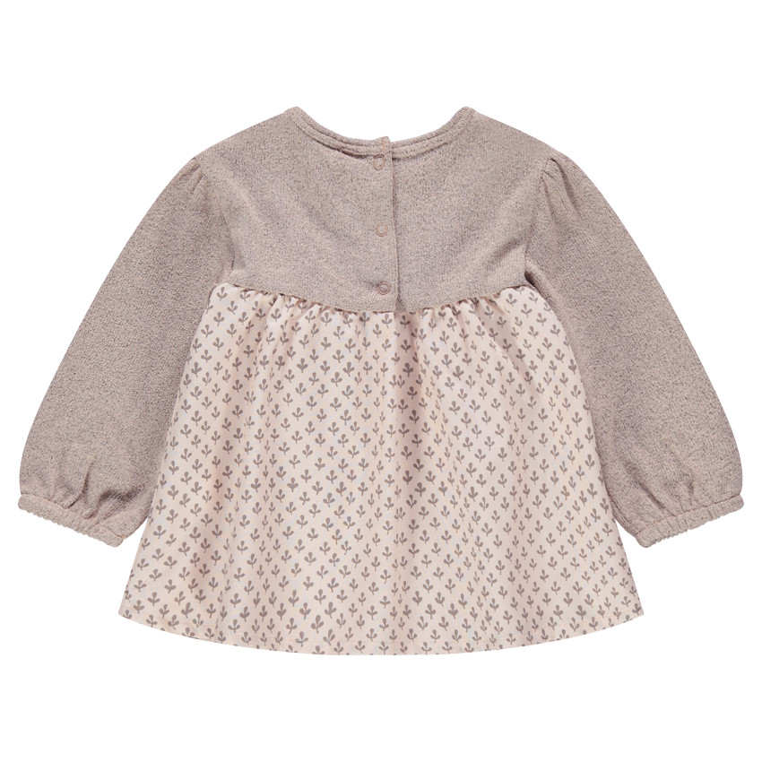 Túnica con efecto 2 en 1 con pompones y dibujo gráfico 