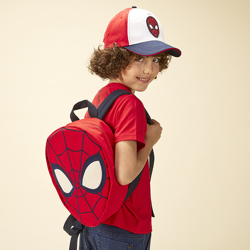 Gorra tricolor con parche de Spider-Man Marvel para niño 