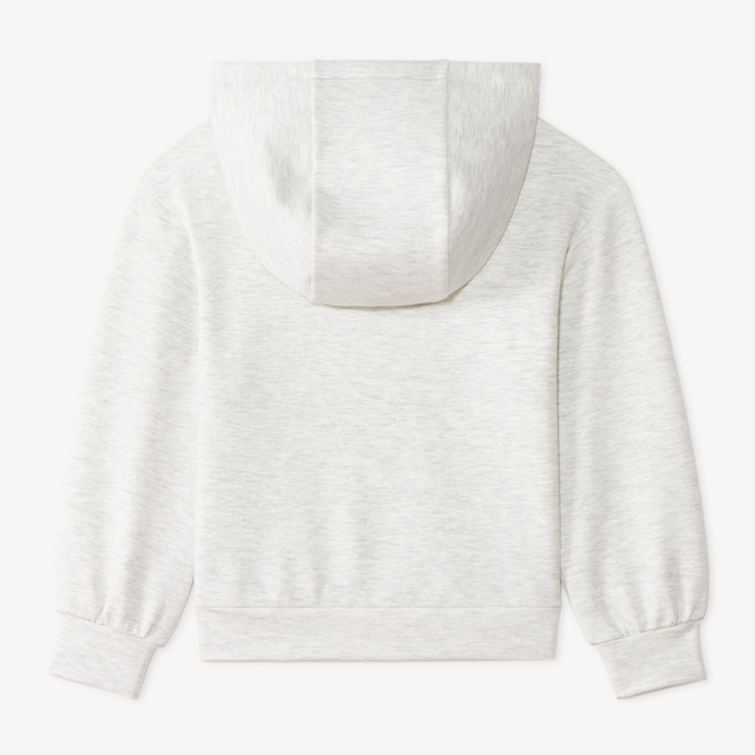 Sudadera con capucha de niña en felpa. 