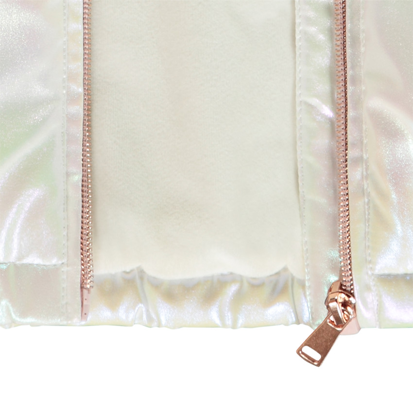 Chaqueta cortavientos acolchada efecto iridiscente para niña  Additional Chaqueta cortavientos acolchada efecto iridiscente para niña
