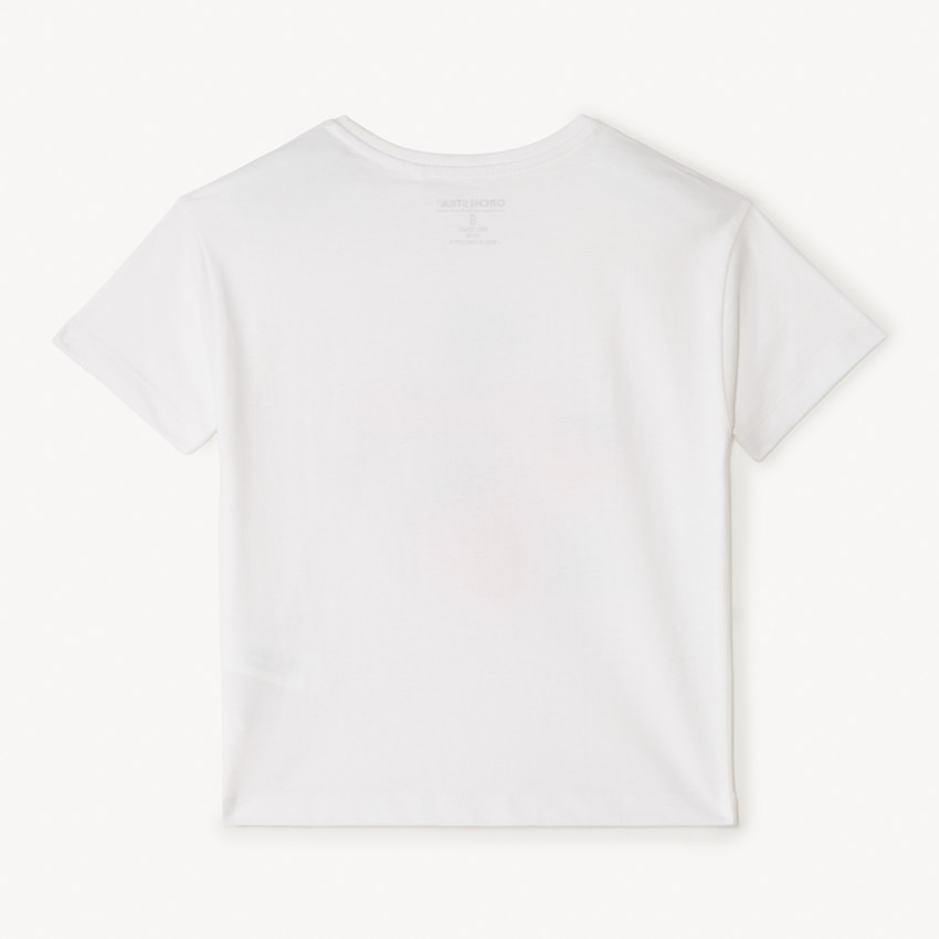 Camiseta de manga corta con estampado de fresas para niña 