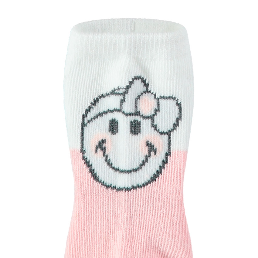 Juego de 2 pares de calcetines con dibujos de Smiley de jacquard 