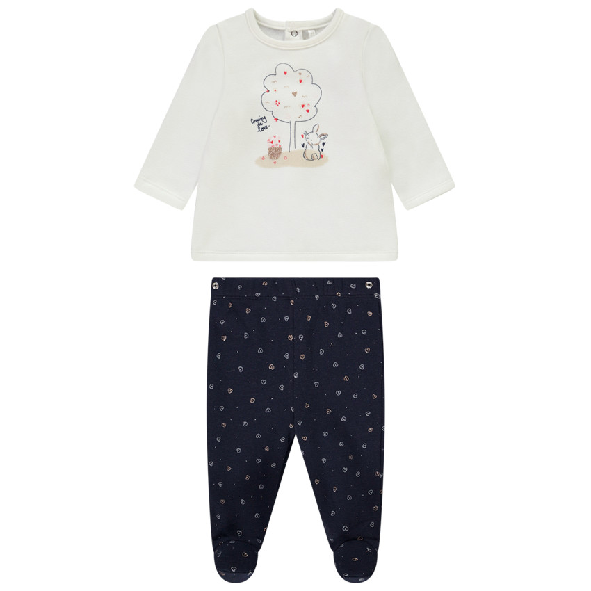 Pyjama 2 pièces lapin en jersey contrecollé pour bébé fille  Additional Pyjama 2 pièces lapin en jersey contrecollé pour bébé fille
