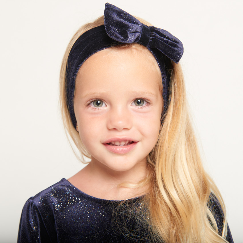 Vestido de fiesta de manga larga efecto 2 en 1 + diadema para niña. 