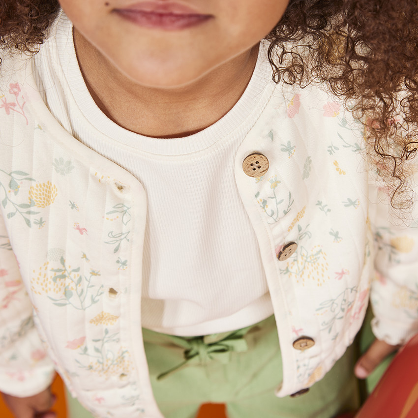 Veste acolchada estampado floral para niña  Additional Veste acolchada estampado floral para niña