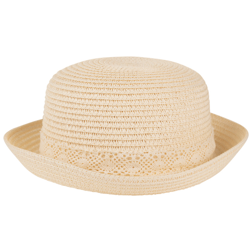 Gorro trenzado con lazo de bordado inglés para bebé niña  Additional Gorro trenzado con lazo de bordado inglés para bebé niña