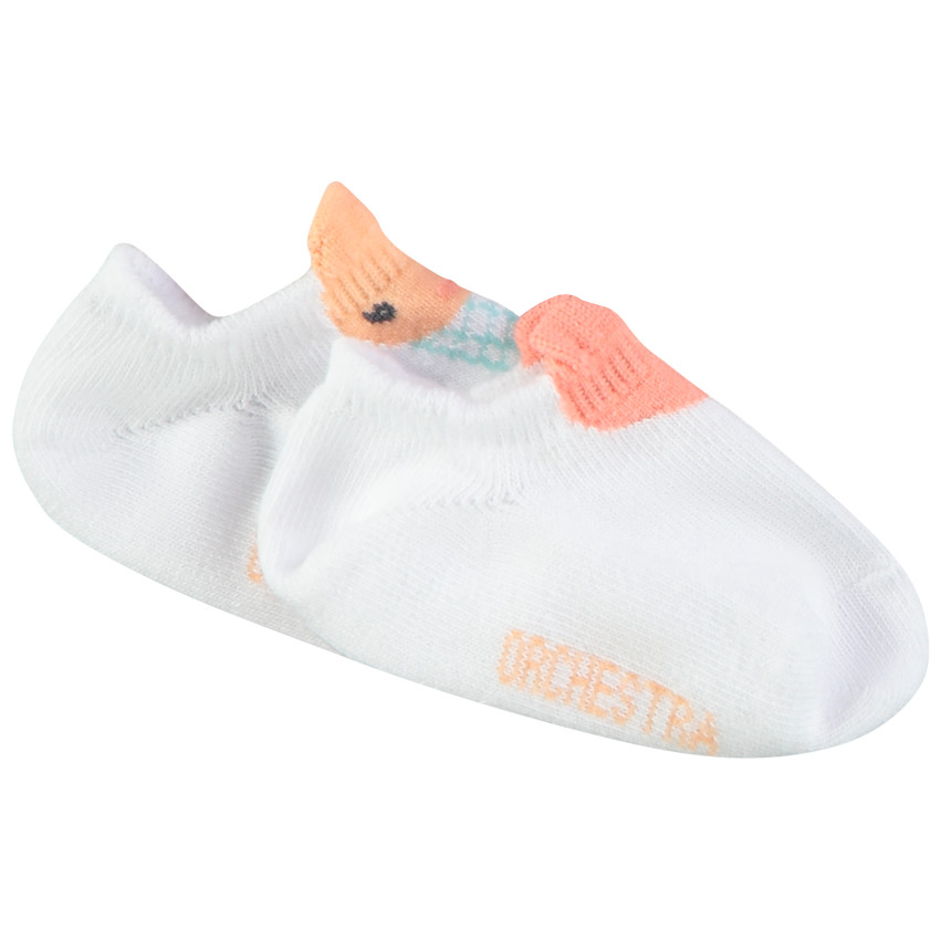 Pack de 2 pares de calcetines cortos con diseño de corazón y helado para bebé niña 