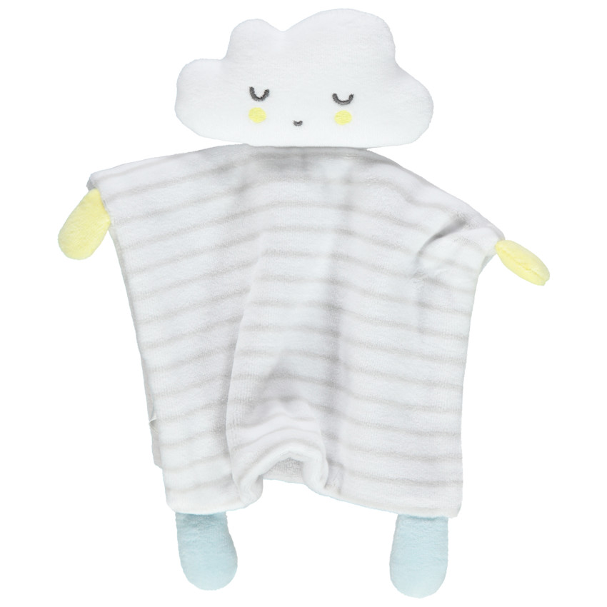Peluche de terciopelo de rayas con forma de nube 