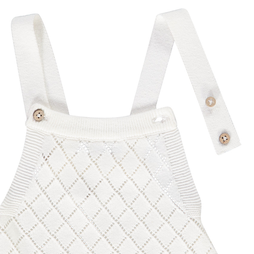 Ensemble 2 pièces barboteuse en tricot pour bébé fille 