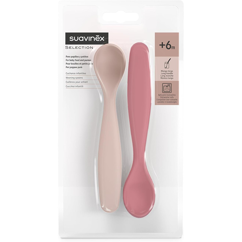 Pack de 2 cucharas para bebé 6M+ Rosa 