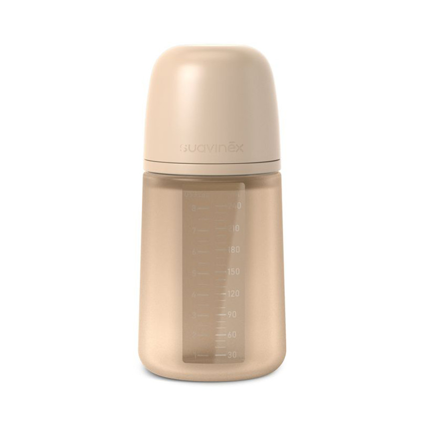 Biberón silicona Colour Essence 240ml beige 