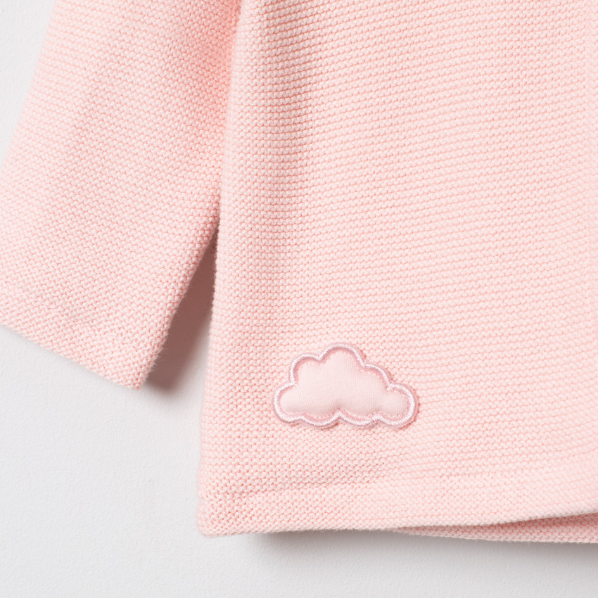 Gilet en tricot à capuche en coton doublé jersey 