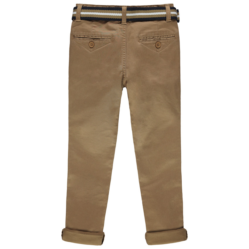 Pantalon droit à ceinture rayée amovible 