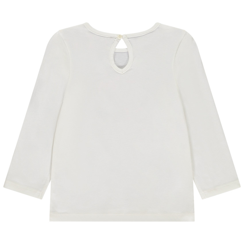 Camiseta de manga larga con estampado de flores para niña bebé 