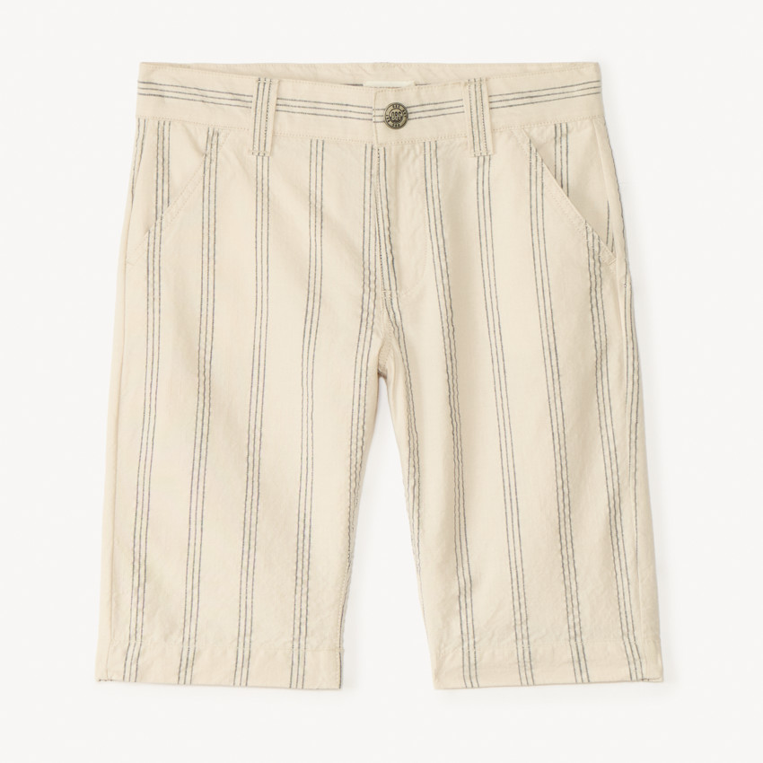 Bermudas de rayas de tela para niño 