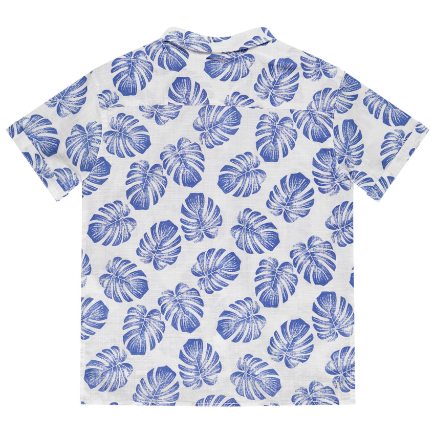 Camisa manga corta estampado hojas para niño 