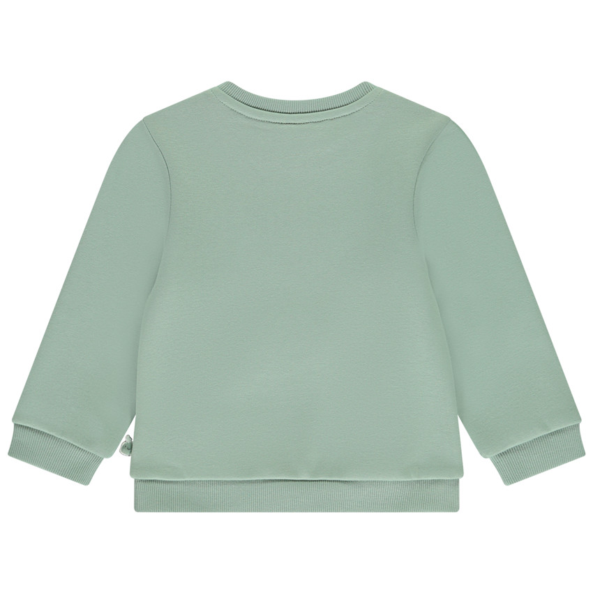 Sudadera de felpa con parches de criaturas vegetales para bebé niño 