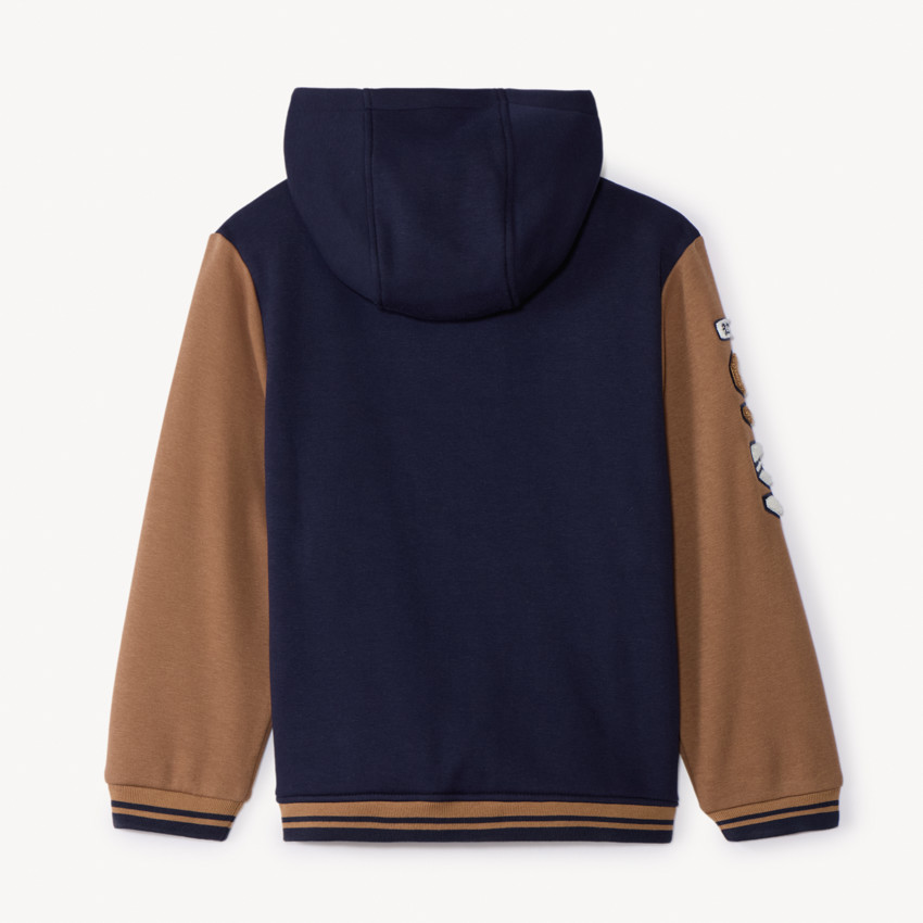 Chaqueta con capucha y cuello teddy con forro niño 